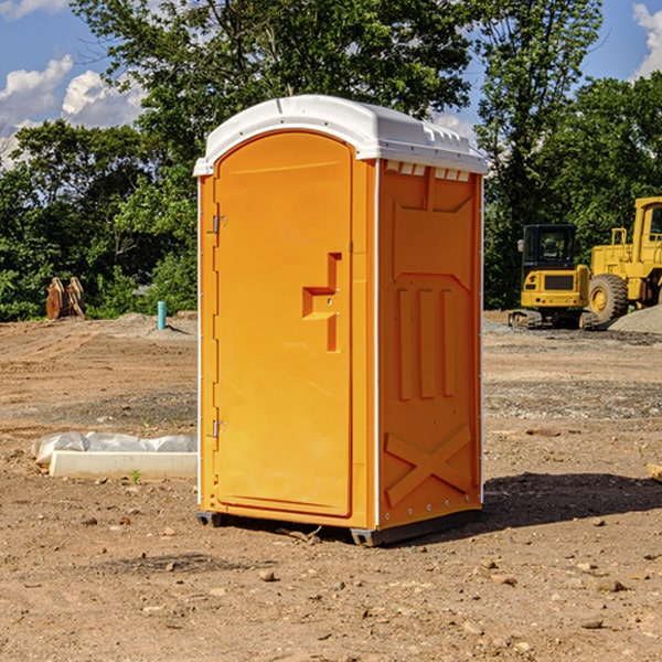 can i customize the exterior of the porta potties with my event logo or branding in Baskerville